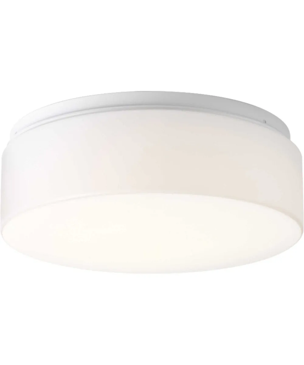 1-Light 11" LED Drum Flush Mount White