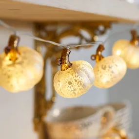 10 Antique White Pumpkin Fairy Lights