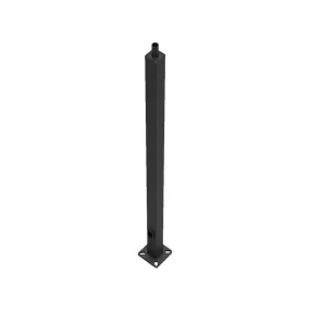 10 ft Light Pole With Base, 4 in Square Shaft, 11 Gauge Thickness, Welded Tenon, Bronze Finish