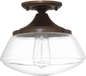 10"W Capital Ceilings 1-Light Ceiling Light Burnished Bronze