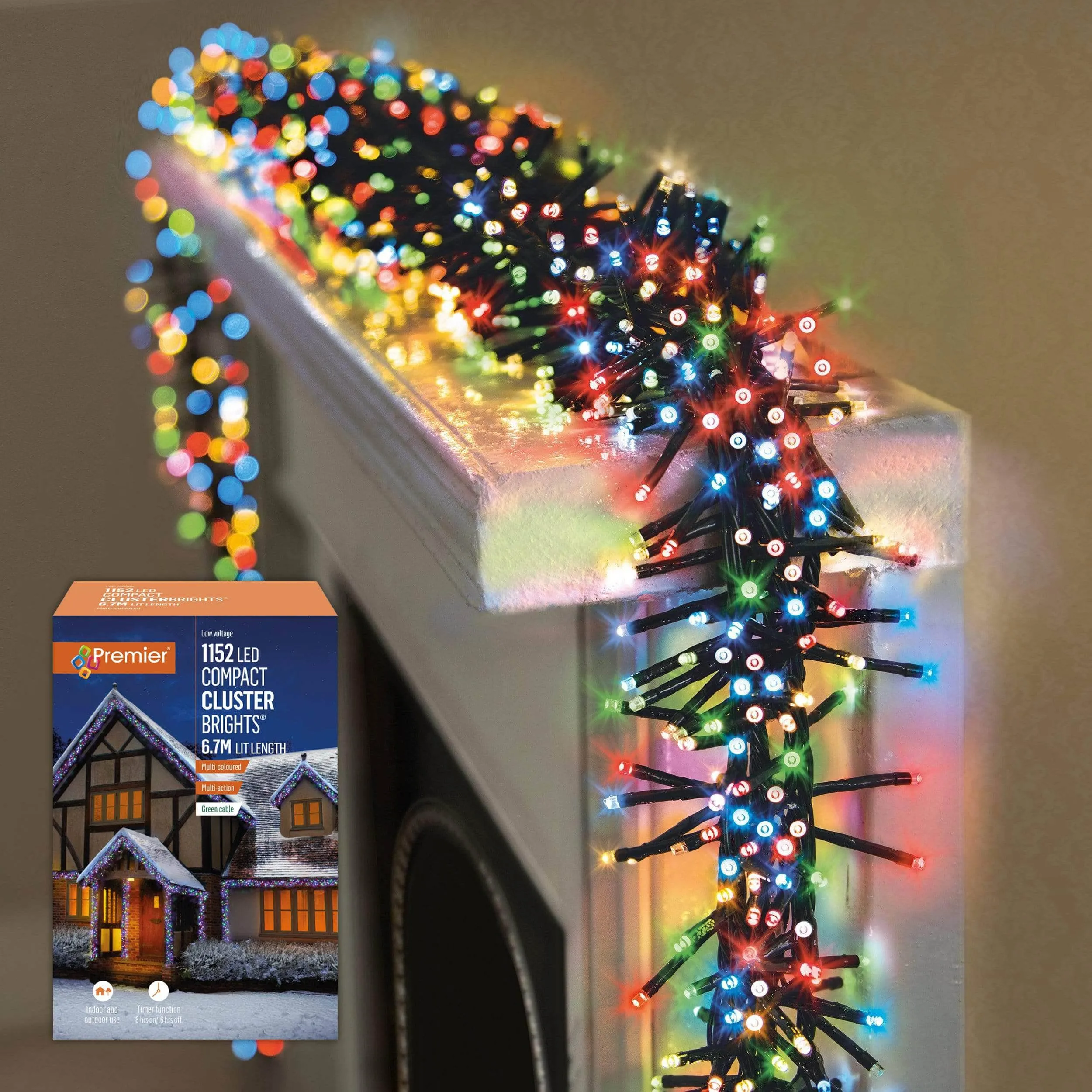 1152 Multicoloured LED Compact Cluster Lights