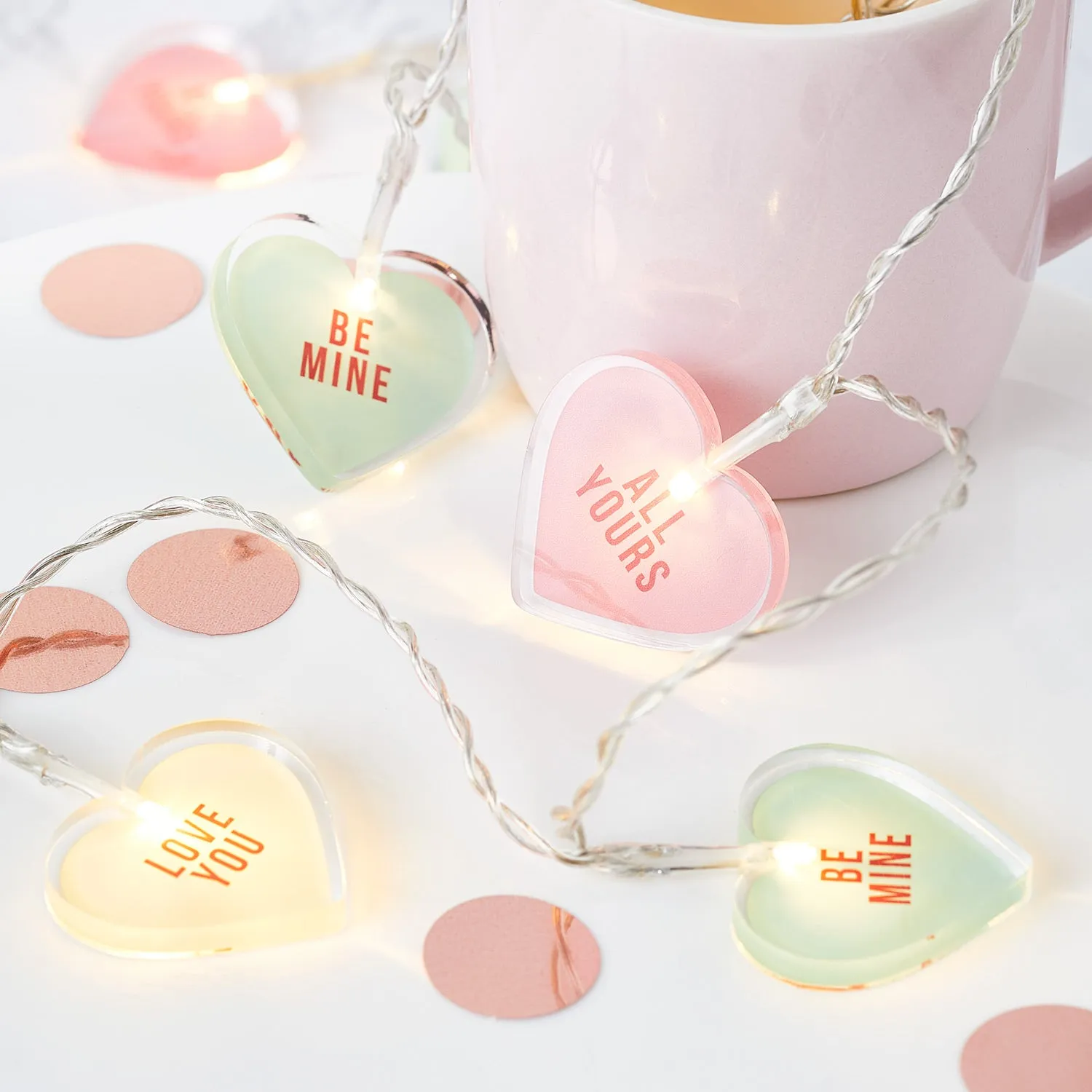 12 Love Hearts Fairy Lights