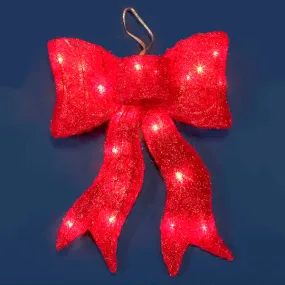 12″ x 19″ Lighted Red Bow