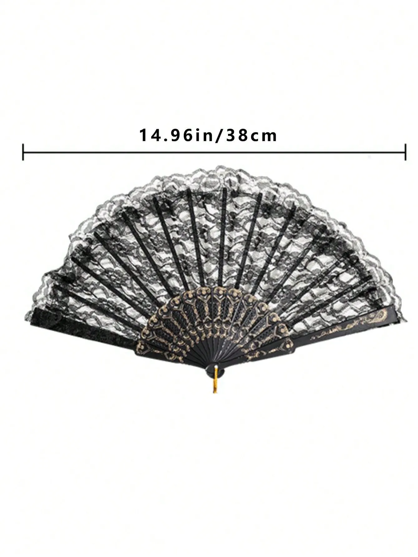 1pc Feather Fan, Ostrich Feather Folding Fan For Dance Performance And Photoshoots, European-Style Palace Fan For Tea Parties, Bridal Hand Fan, Lolita Decorative Fan