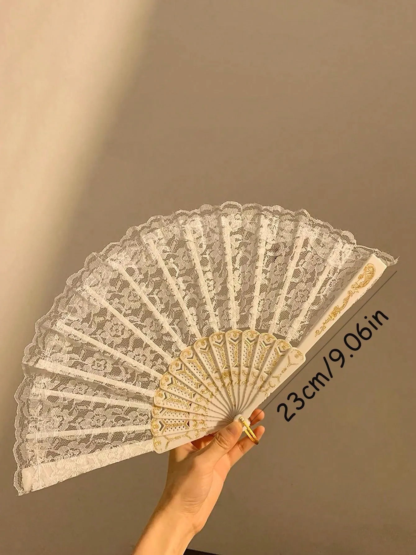 1pc/5pcs/10pcs New Summer Lace Folding Chinese Hand Fan, Suitable For Sisterhood Parties, Women's Wedding Decoration Dance Parties, Festive Gifts, Wall Decoration, Photography Props, Elegant Accessories For Brides And Bridesmaids