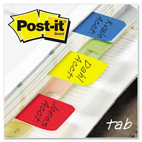 1" Tabs, 1-5-cut Tabs, Assorted Primary Colors, 1" Wide, 66-pack