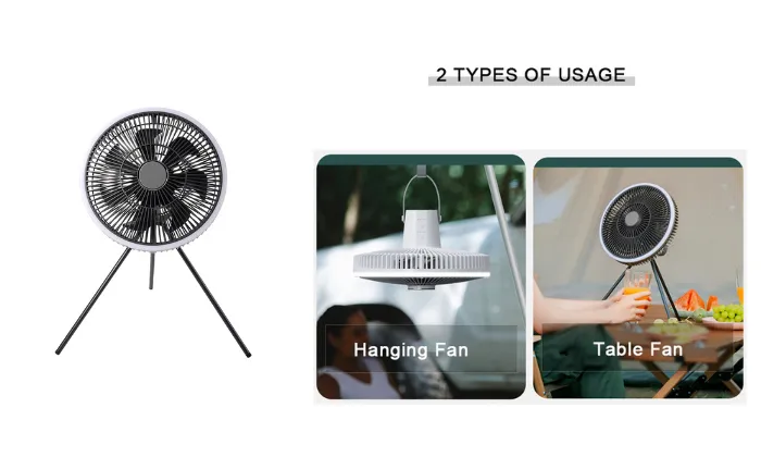 2-In-1 Camping Fan