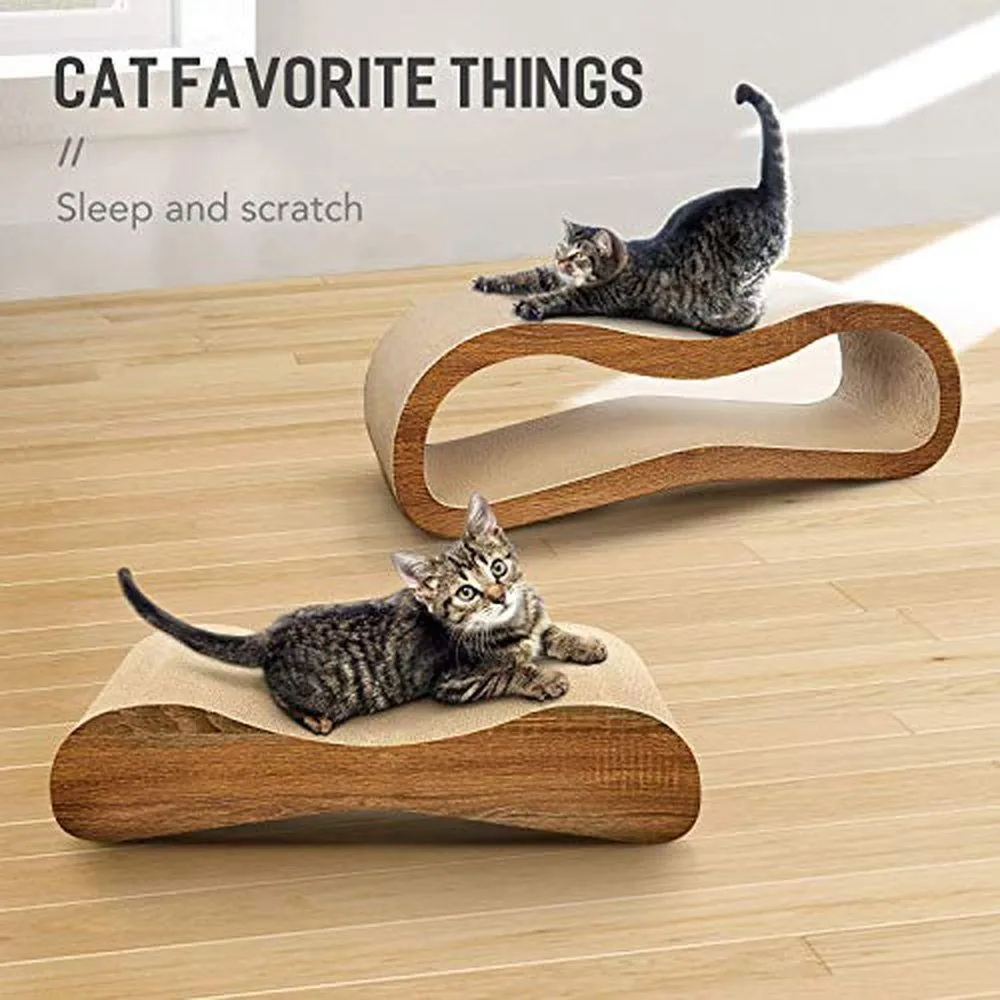 2 in 1 Cat Scratcher Cardboard Lounge Bed