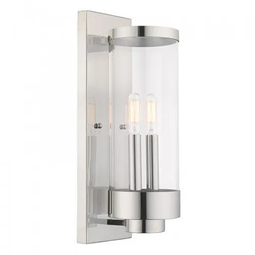 2 Lt Polished Chrome Wall Lantern