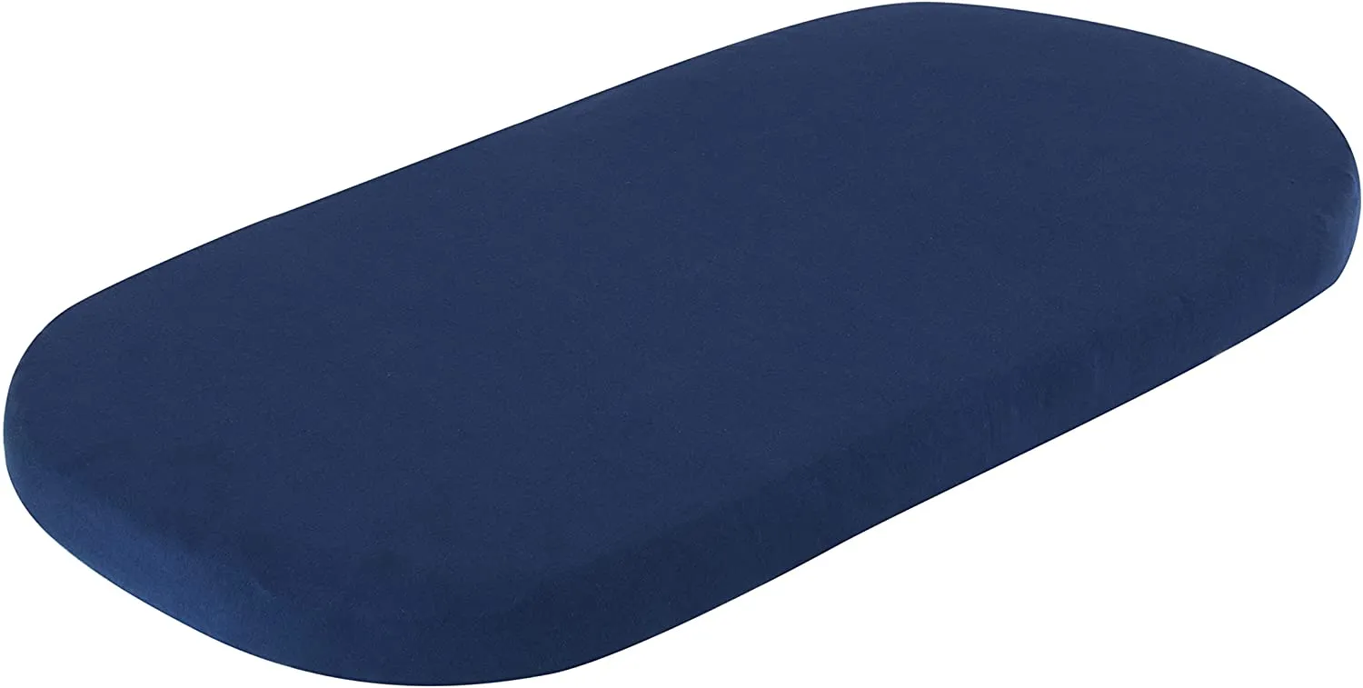 2 Pack Bassinet Sheets - Navy/Gray