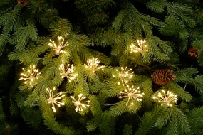 20 Warm White Starburst Twinkling Lights, 400 LED