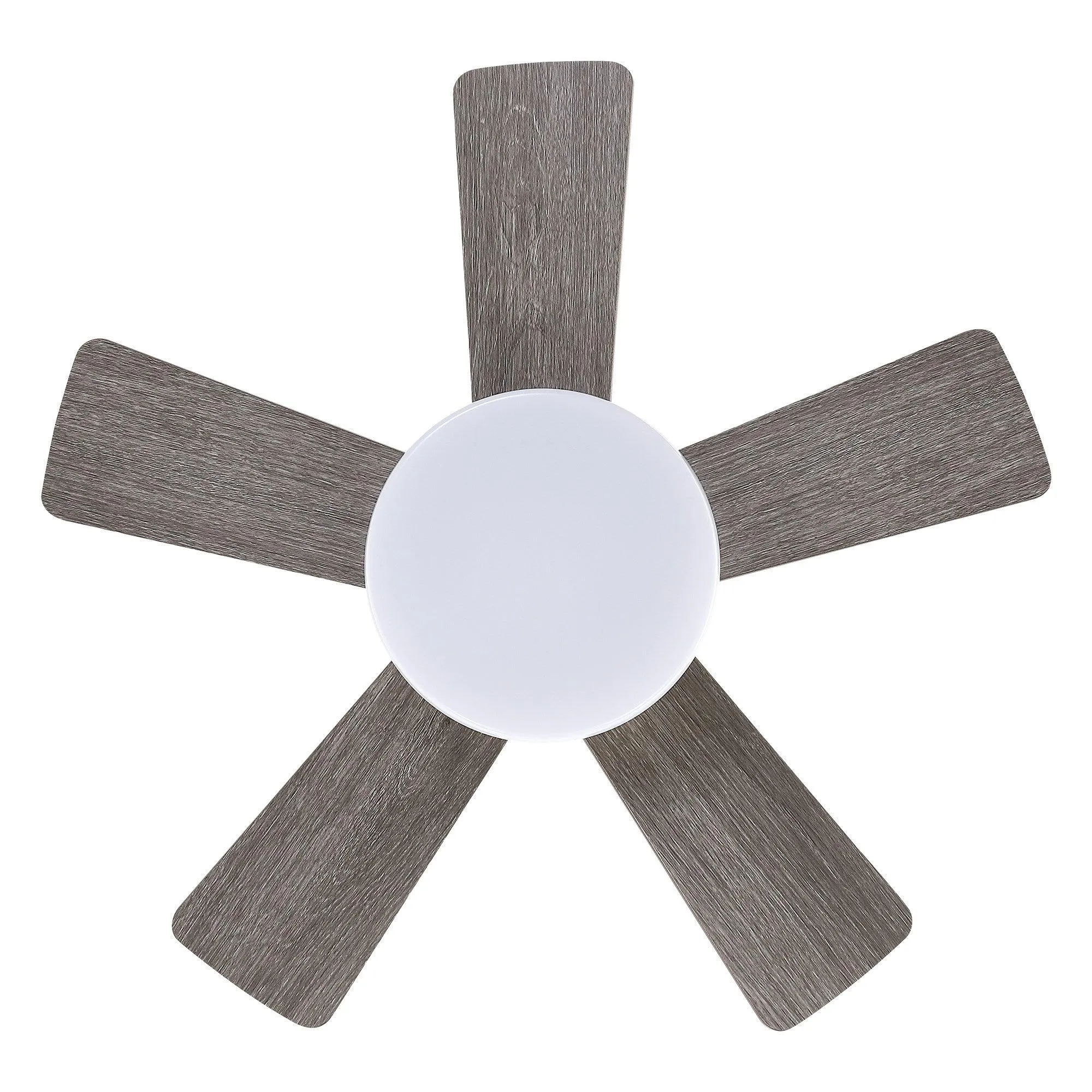 24" Farmhouse Flush Mount Reversible Iron Ceiling Fan with Lighting and Remote Control