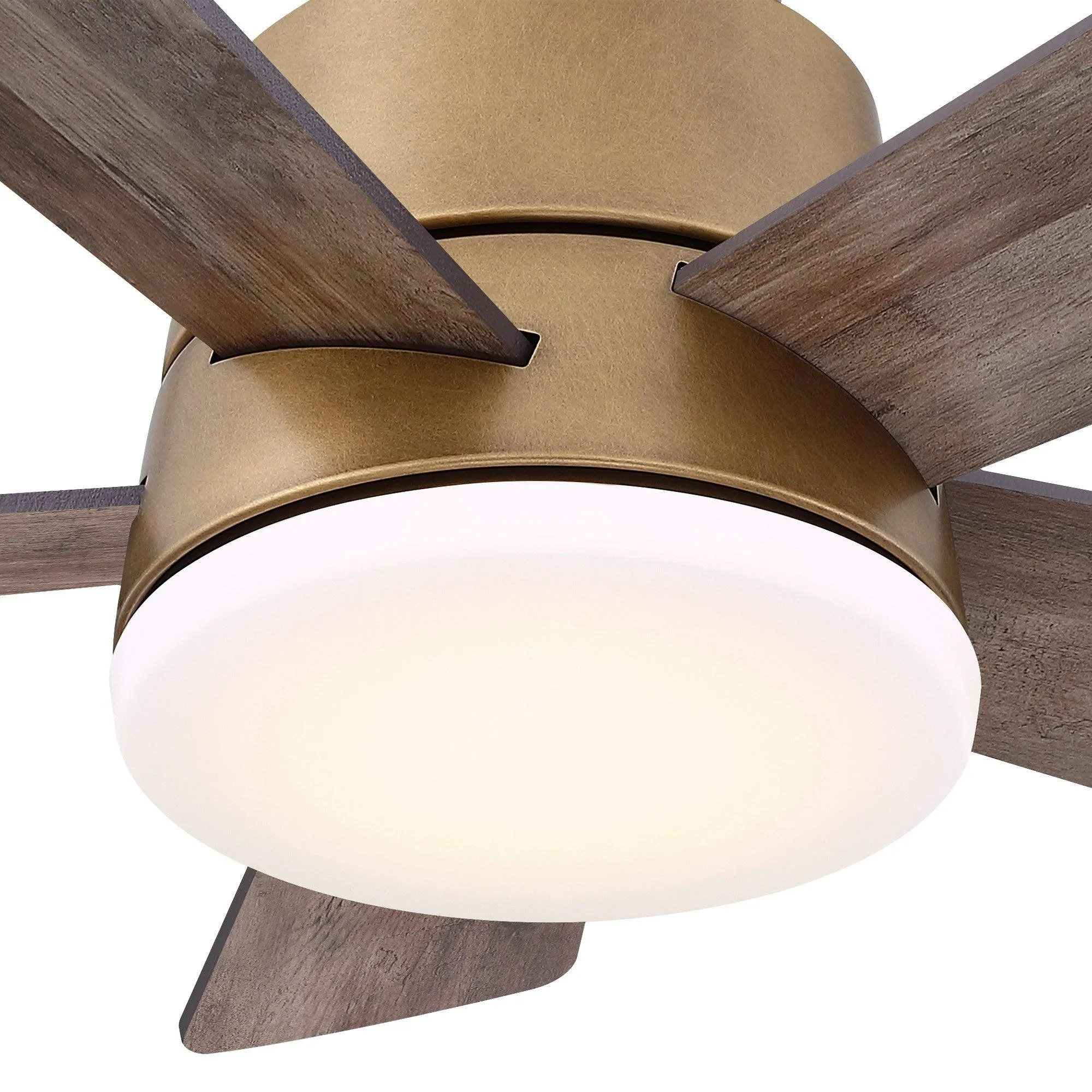 24" Farmhouse Flush Mount Reversible Iron Ceiling Fan with Lighting and Remote Control