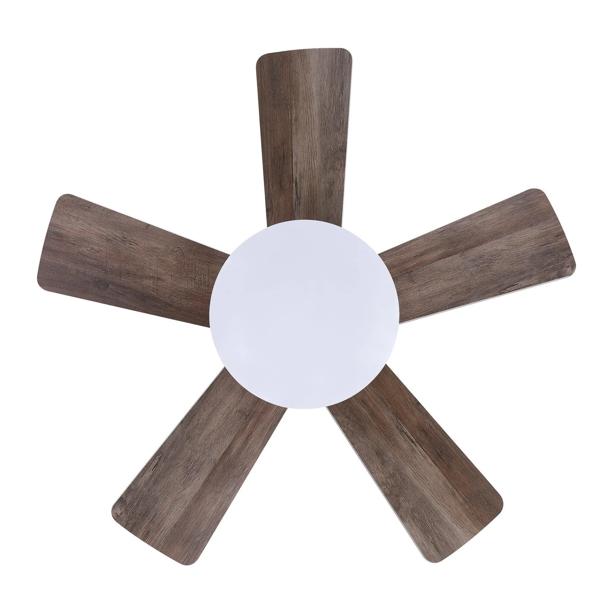 24" Farmhouse Flush Mount Reversible Iron Ceiling Fan with Lighting and Remote Control