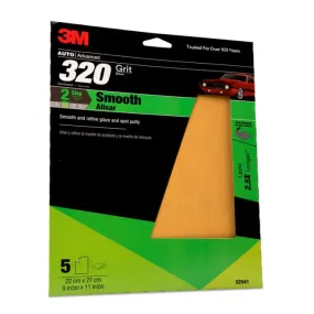 3M™ Green Corps™ File Sheets, 32230, 80 grit, 2-3/4 in x 16 1/2 in, 5 sheets per pack, 10 packs per case