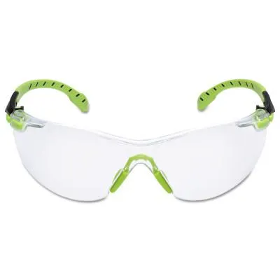 3M™ Solus 1000-Series Protective Eyewear, Clear Poly Antifog Lens, Green/Black Frame, S1201SGAF