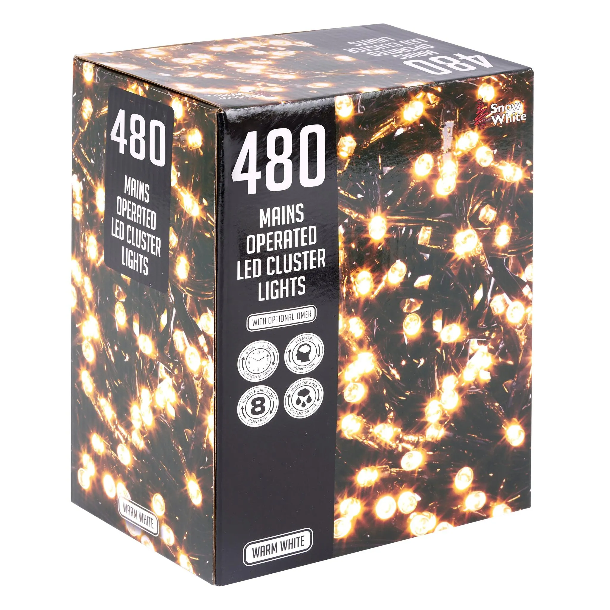 480 LED Cluster Lights Indoor/Outdoor - Warm White - 6m