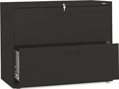 500 Series Two-Drawer Lateral File 36W X28-3/8H X19-1/4D Black