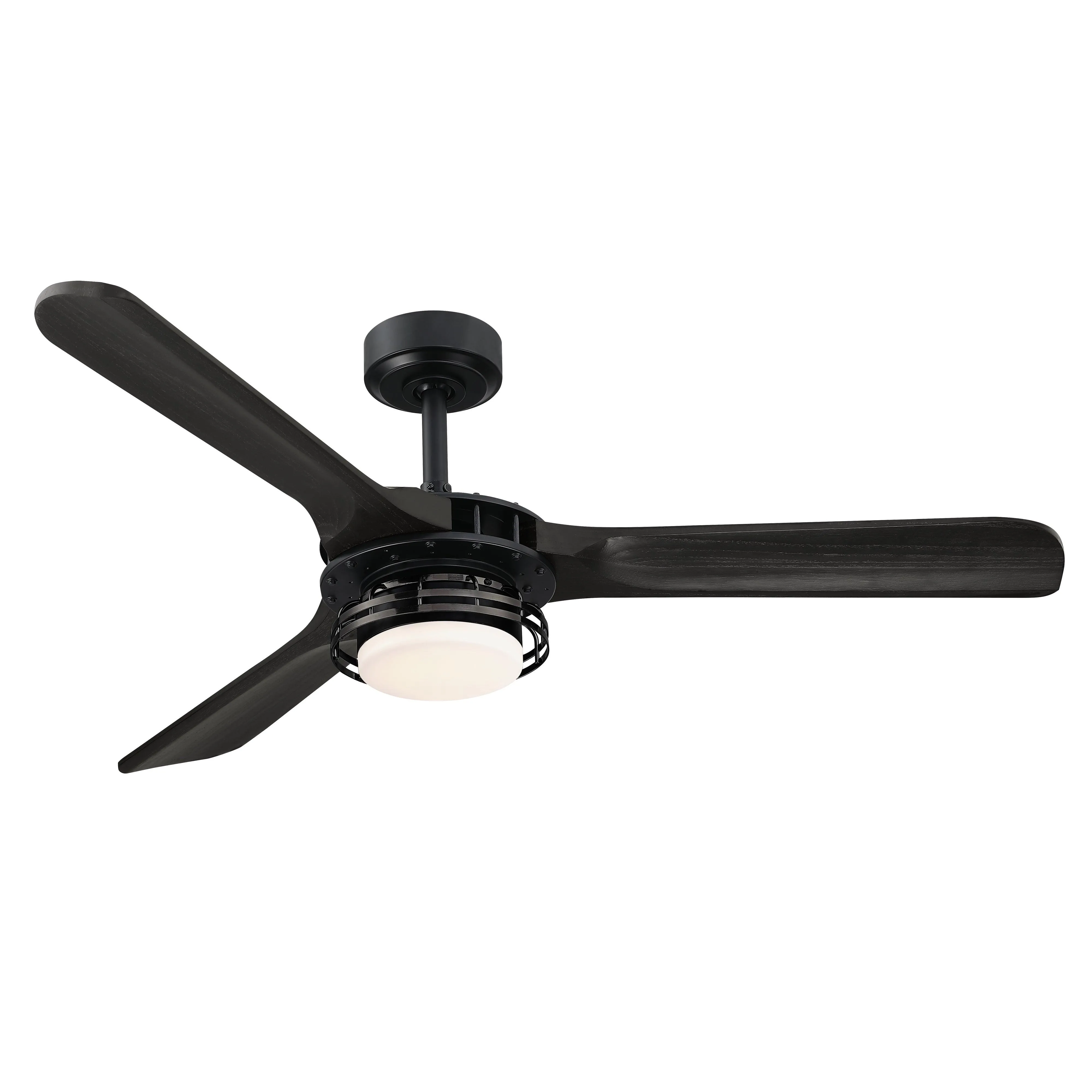 52" Aerofanture Industrial DC Motor Downrod Mount Reversible Ceiling Fan with Lighting and Remote Control