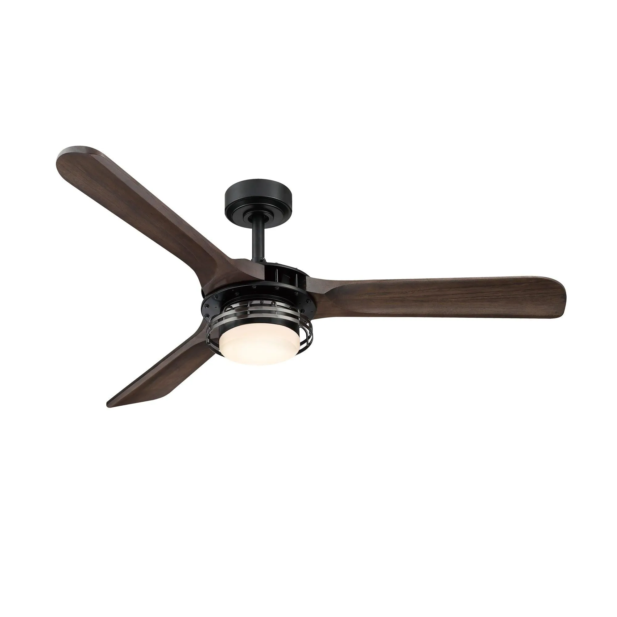 52" Aerofanture Industrial DC Motor Downrod Mount Reversible Ceiling Fan with Lighting and Remote Control