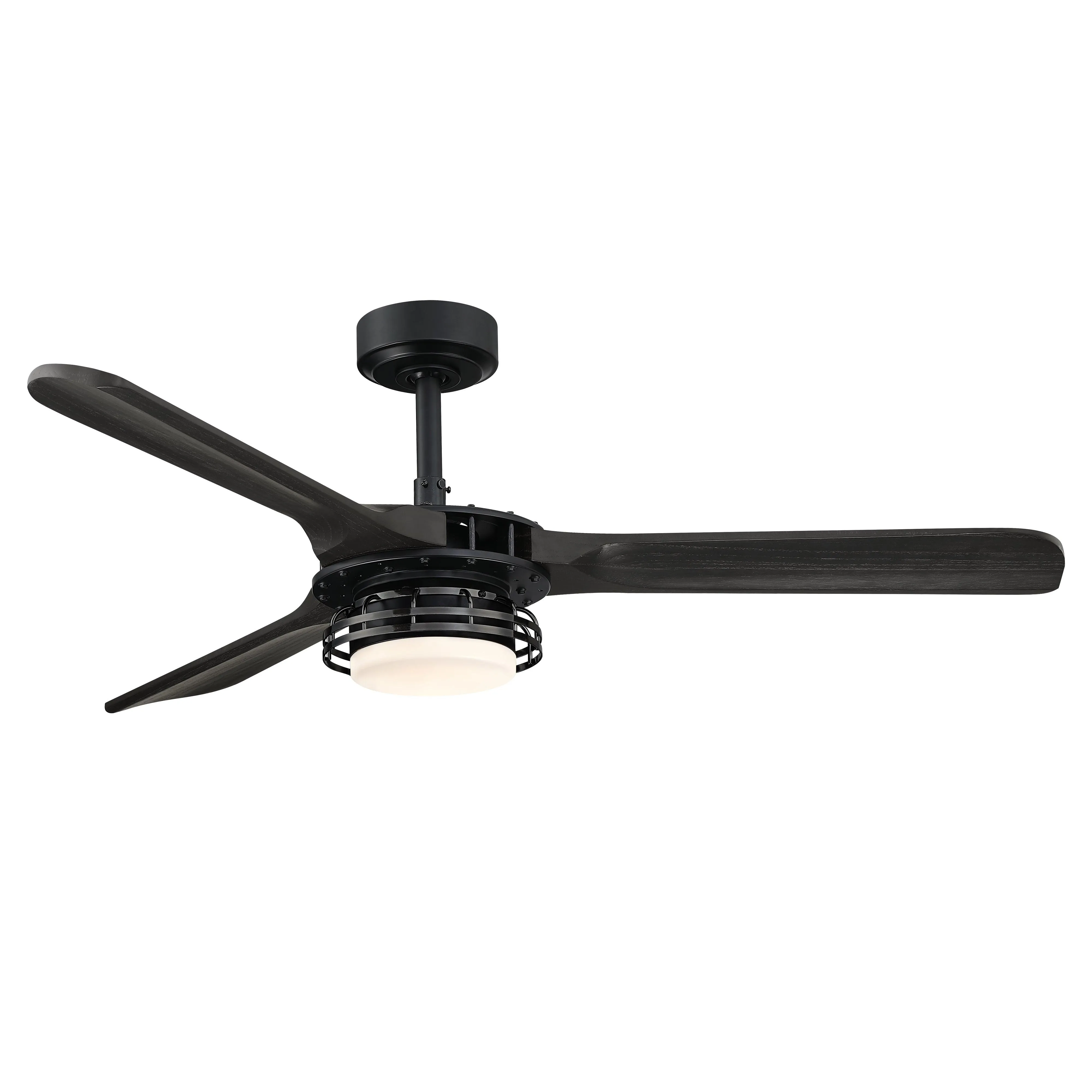 52" Aerofanture Industrial DC Motor Downrod Mount Reversible Ceiling Fan with Lighting and Remote Control