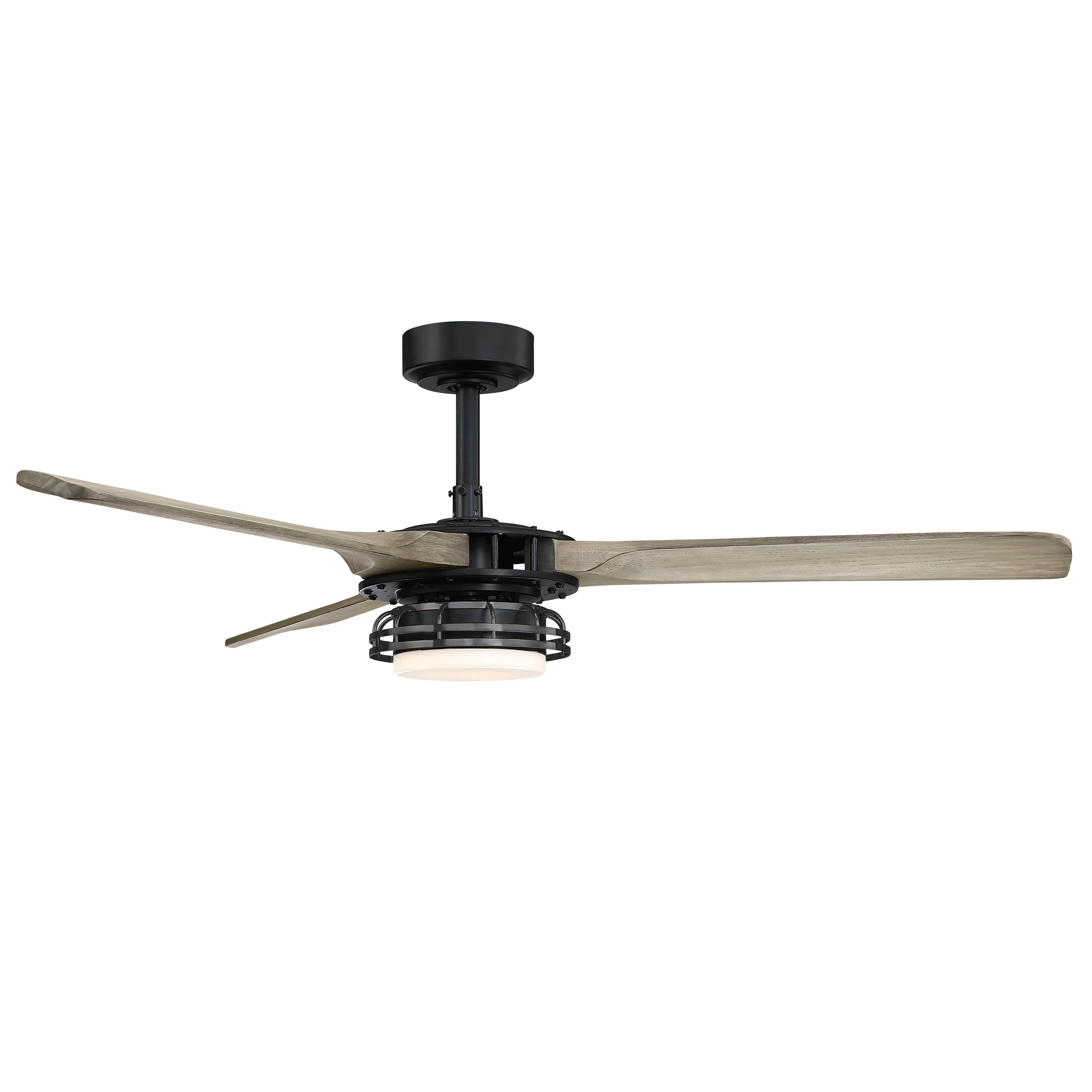 52" Aerofanture Industrial DC Motor Downrod Mount Reversible Ceiling Fan with Lighting and Remote Control