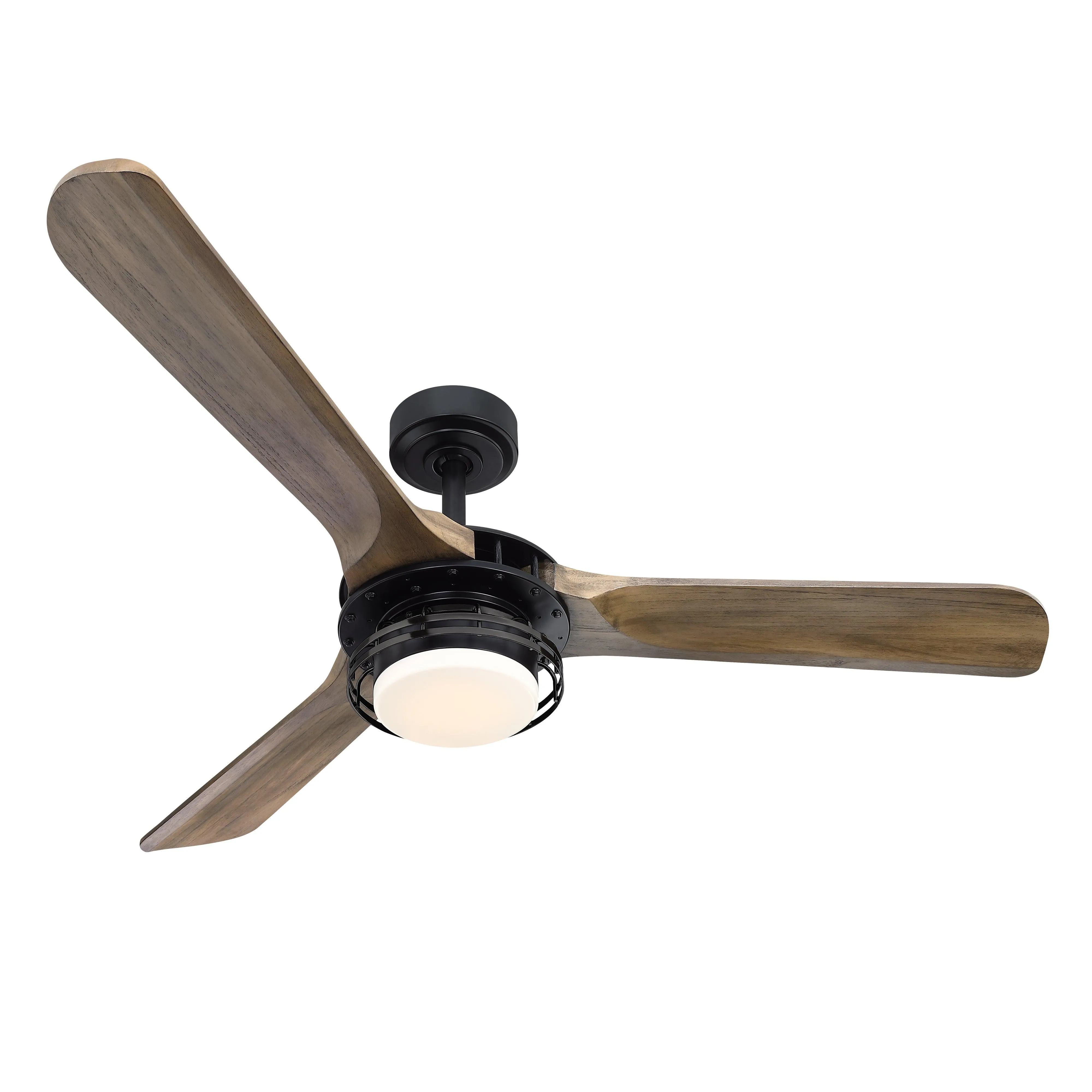 52" Aerofanture Industrial DC Motor Downrod Mount Reversible Ceiling Fan with Lighting and Remote Control