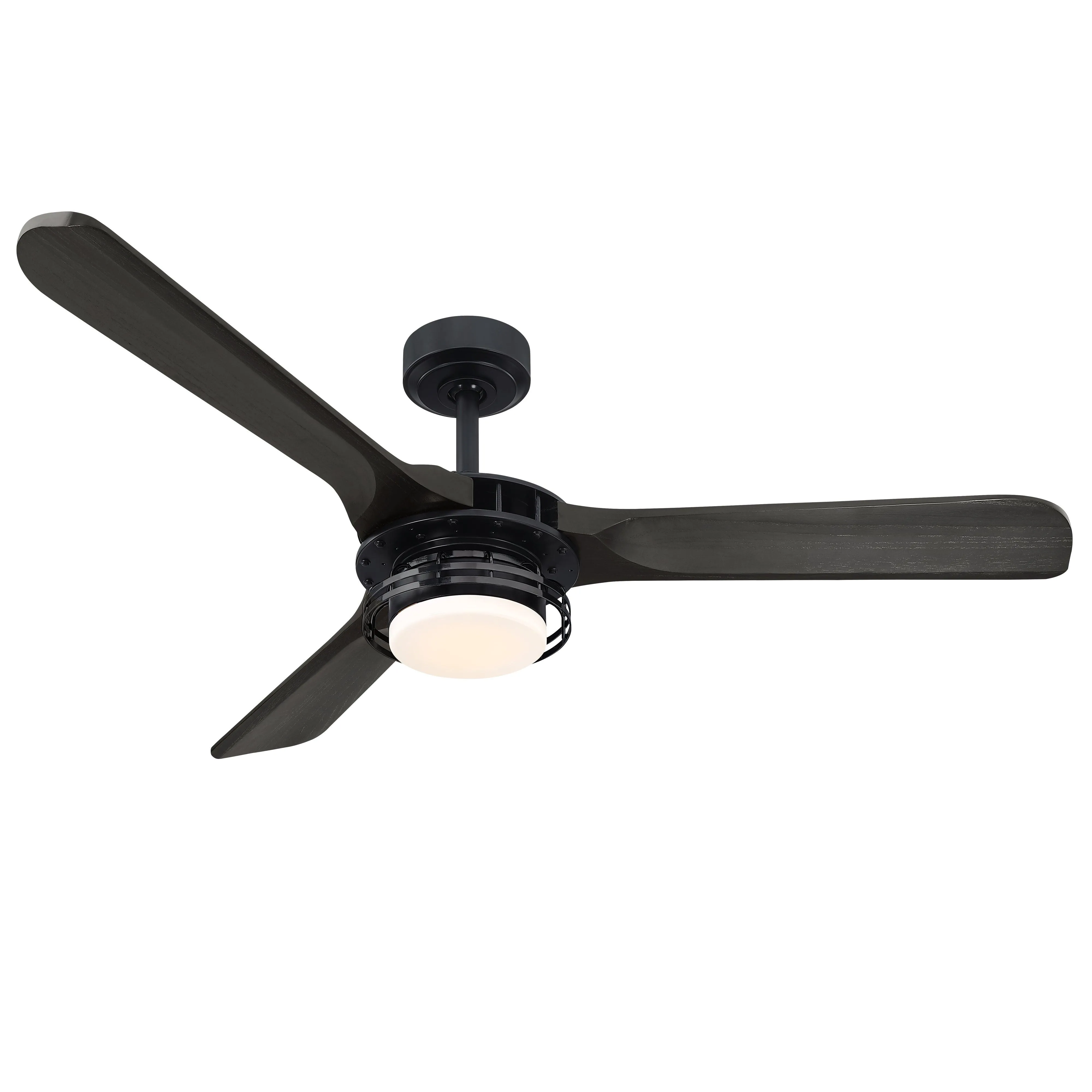 52" Aerofanture Industrial DC Motor Downrod Mount Reversible Ceiling Fan with Lighting and Remote Control