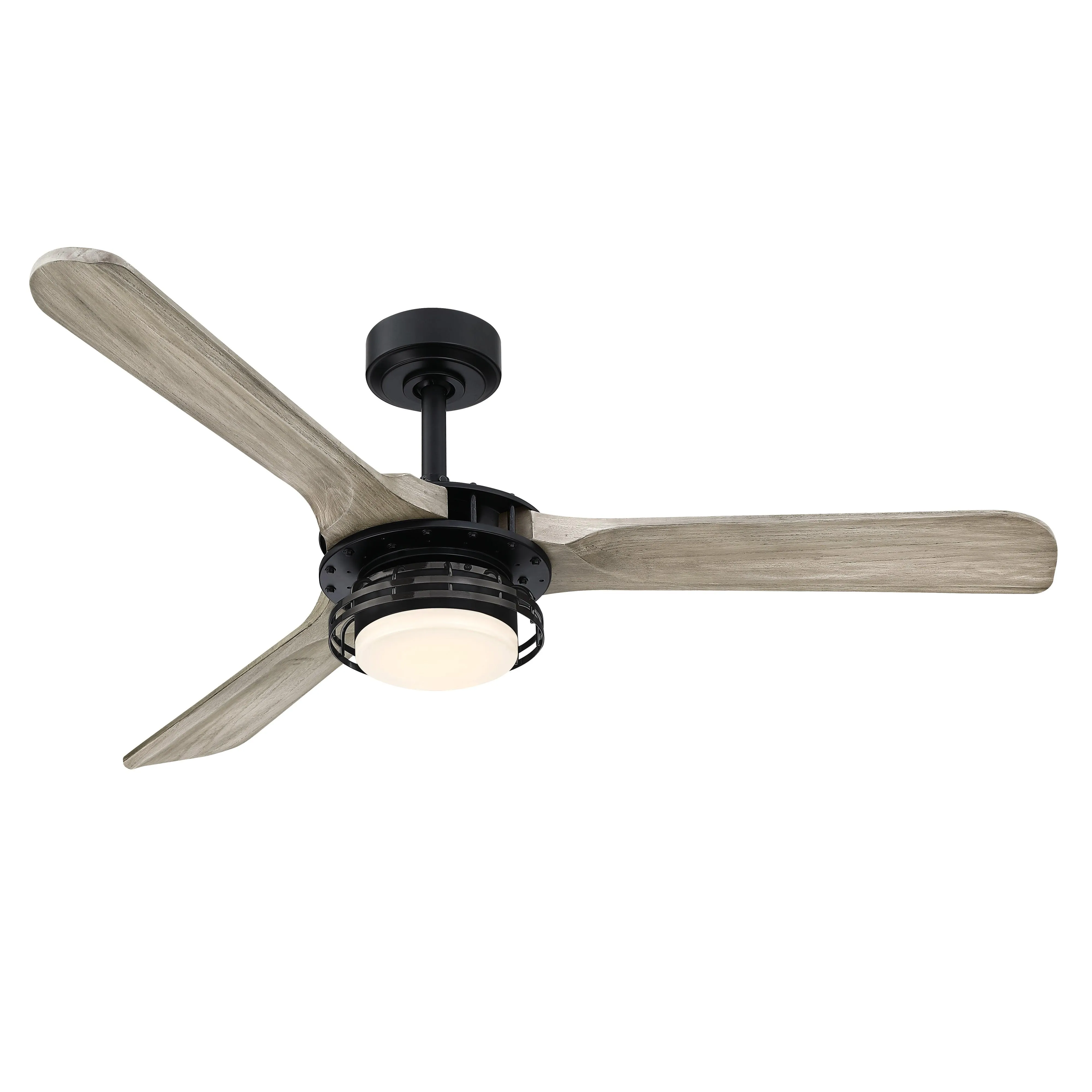 52" Aerofanture Industrial DC Motor Downrod Mount Reversible Ceiling Fan with Lighting and Remote Control