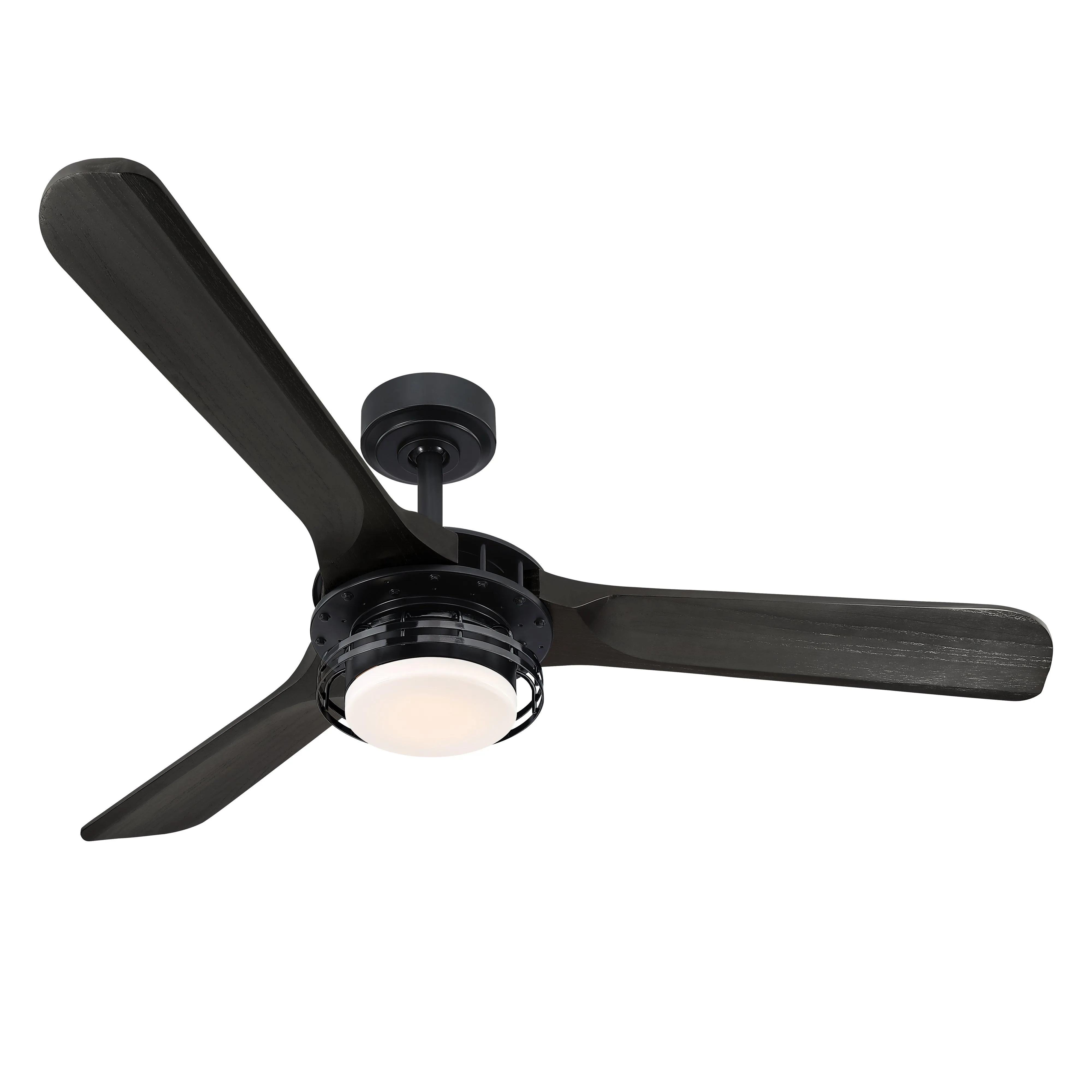 52" Aerofanture Industrial DC Motor Downrod Mount Reversible Ceiling Fan with Lighting and Remote Control