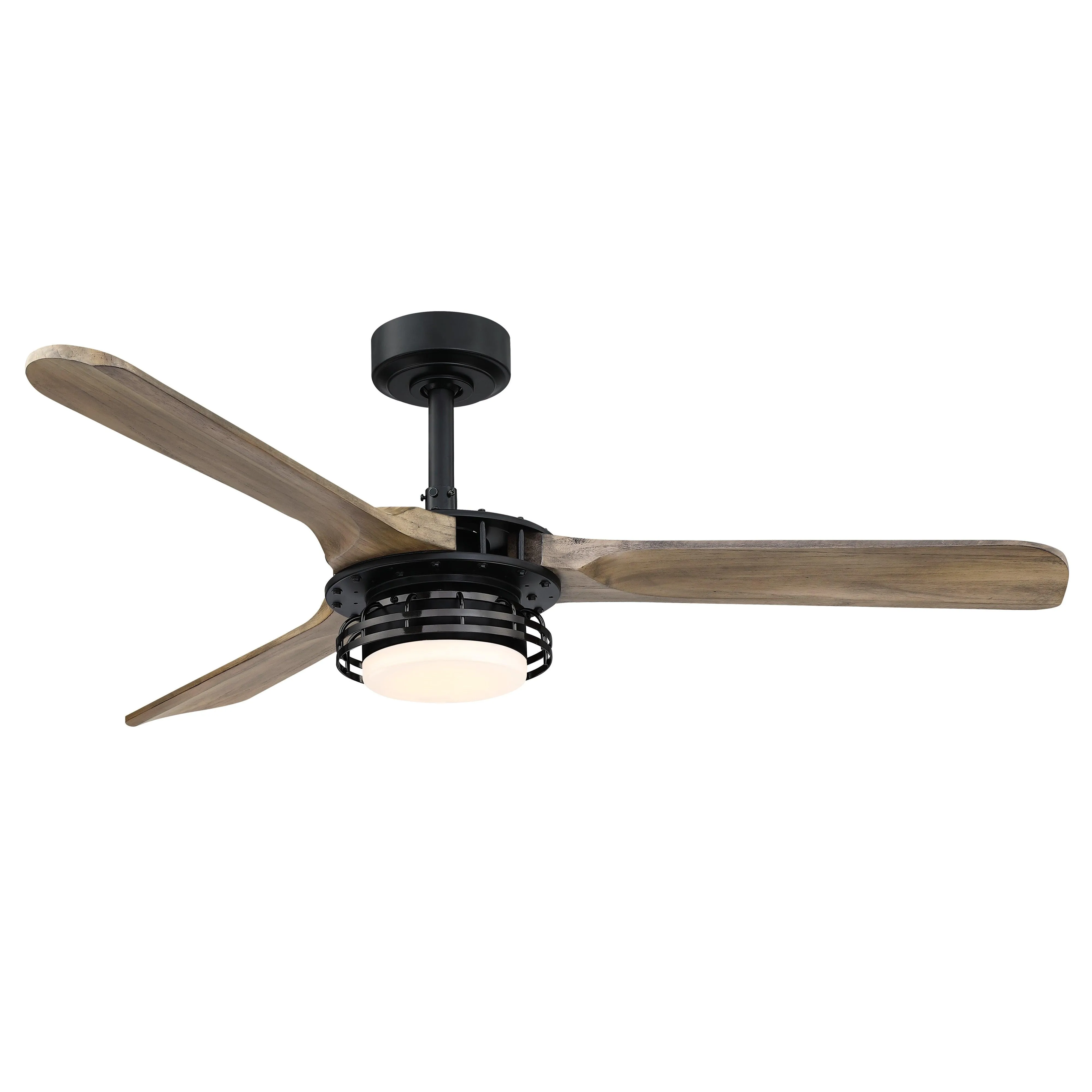 52" Aerofanture Industrial DC Motor Downrod Mount Reversible Ceiling Fan with Lighting and Remote Control