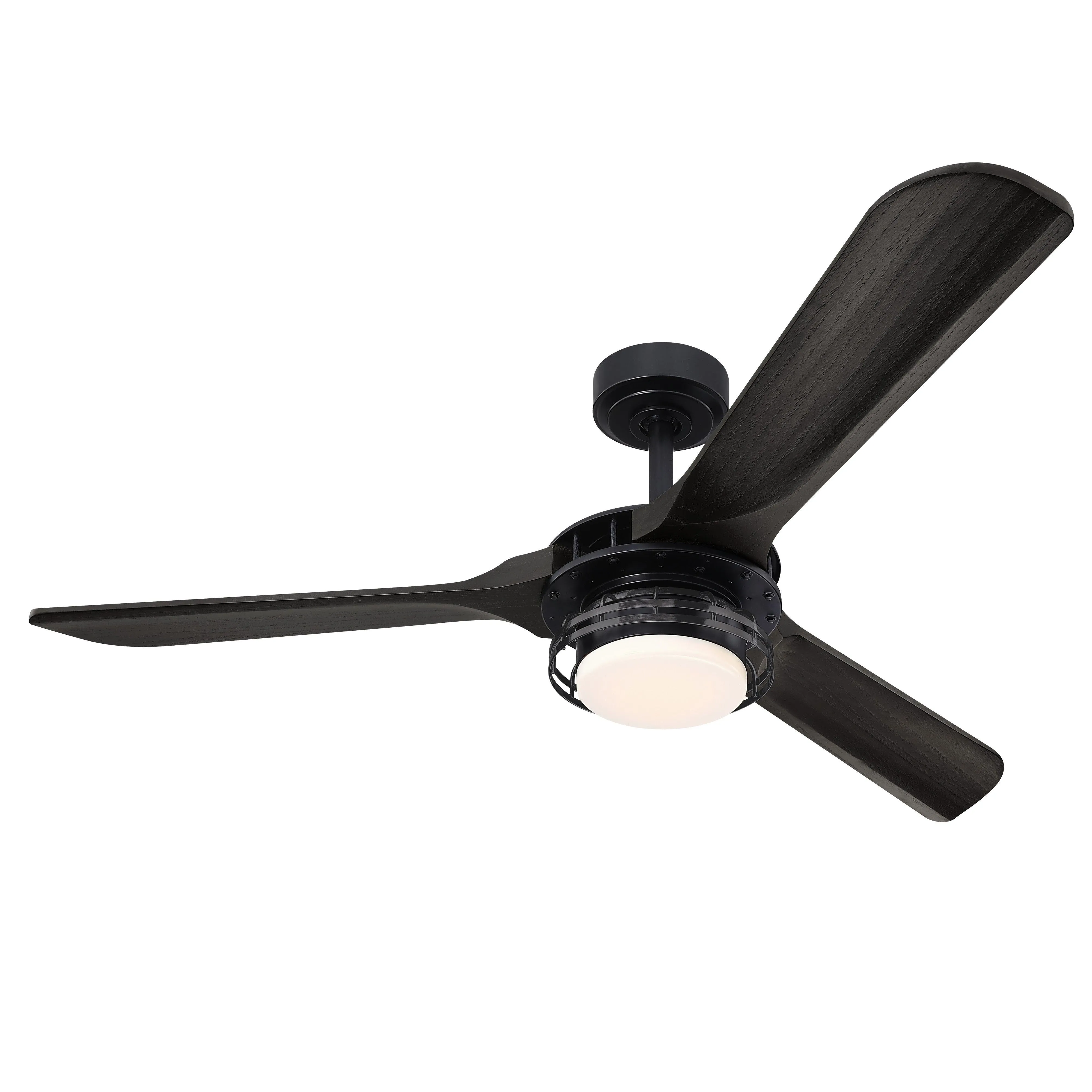 52" Aerofanture Industrial DC Motor Downrod Mount Reversible Ceiling Fan with Lighting and Remote Control