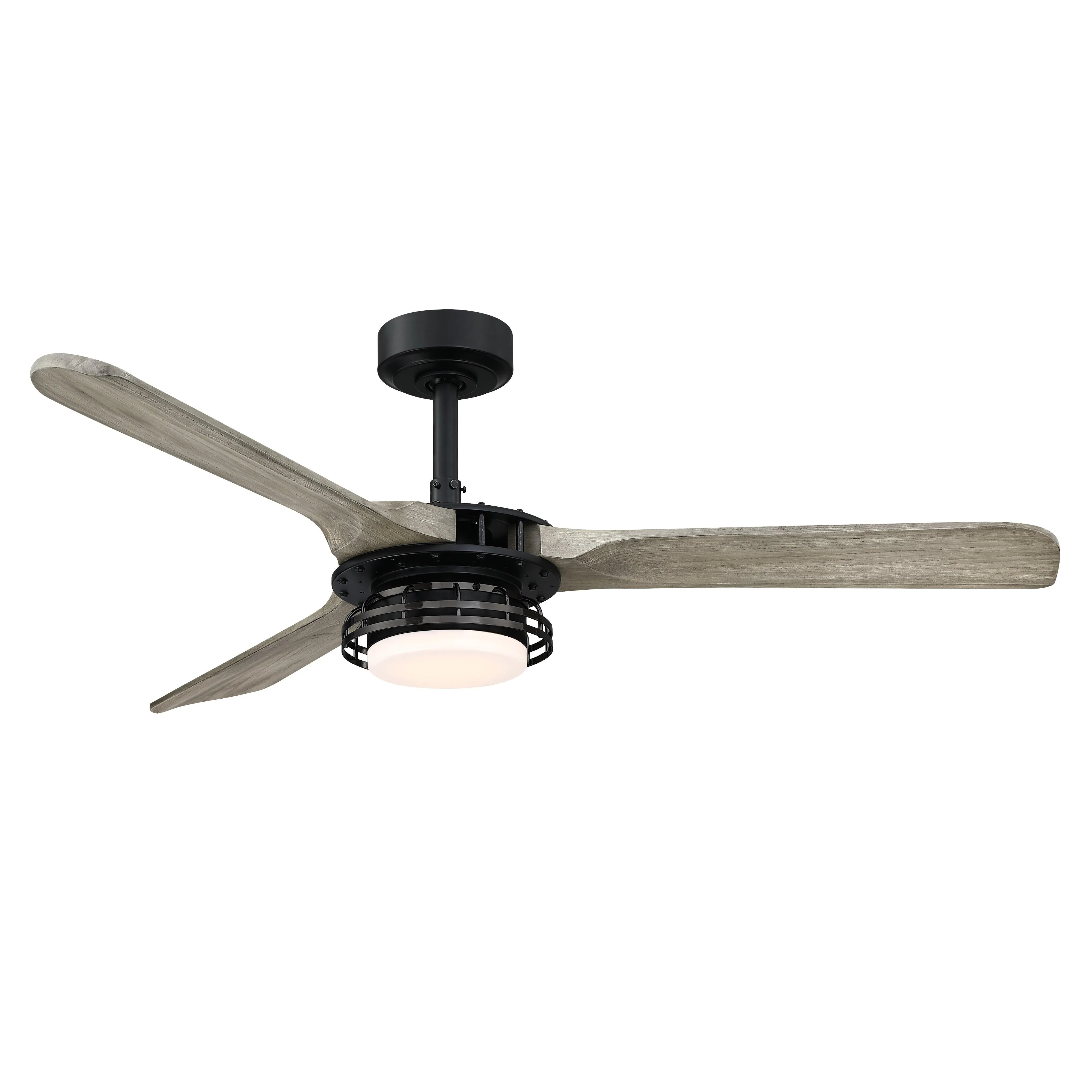 52" Aerofanture Industrial DC Motor Downrod Mount Reversible Ceiling Fan with Lighting and Remote Control