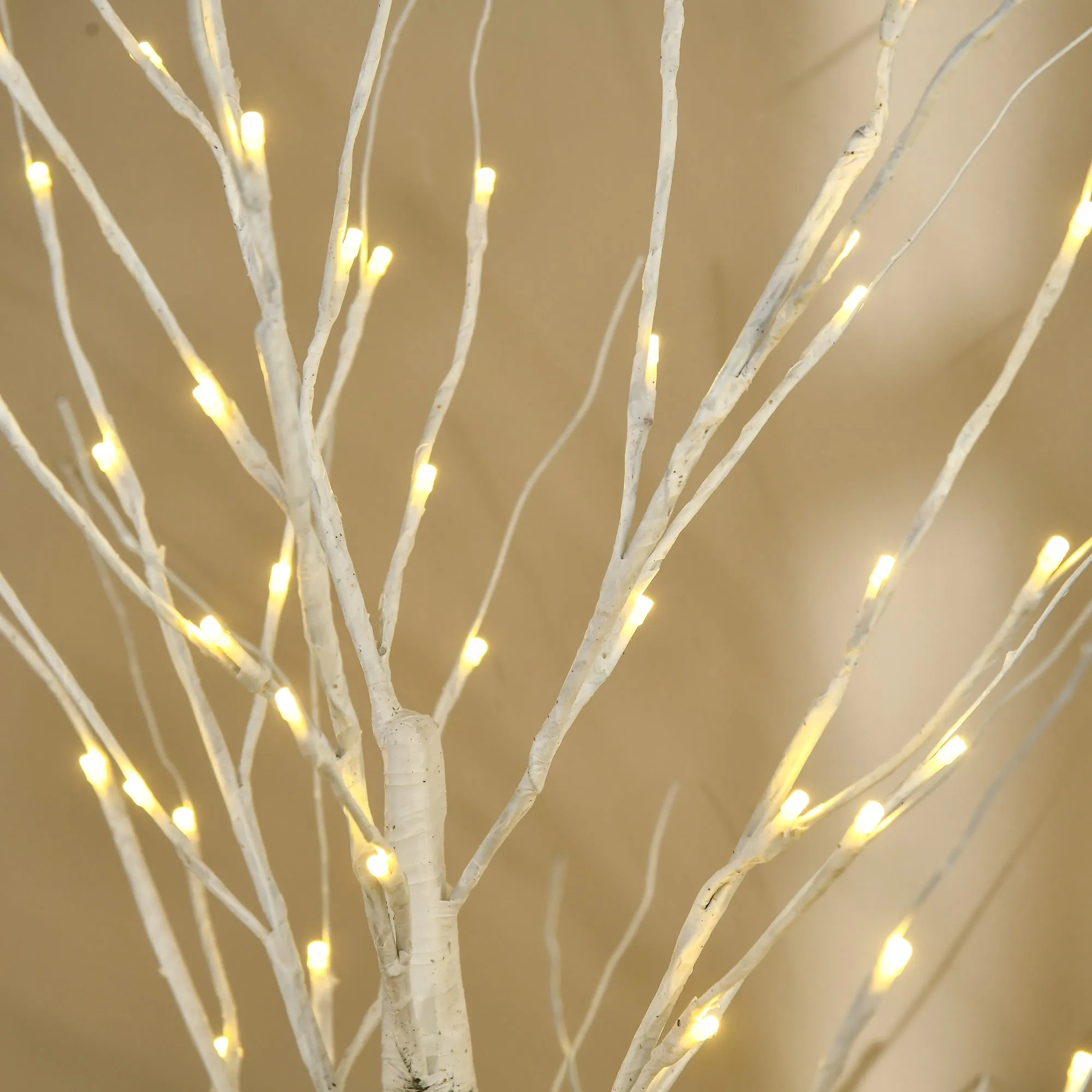 5ft Artificial White Birch Tree Light w/ 96 Warm White Pre-Lit LED Light