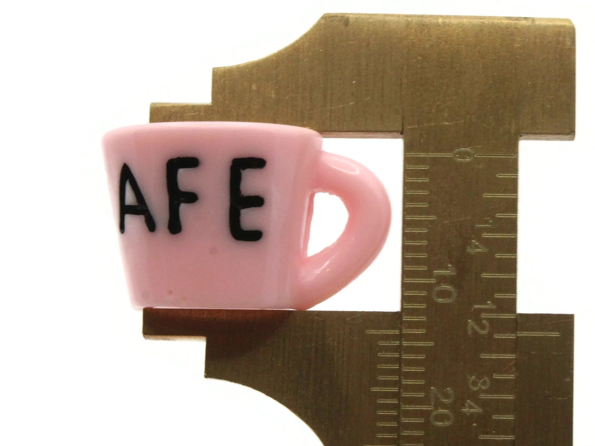 6 23mm Light Pink Mug Charms Coffee Mugs Miniature Cafe Cups