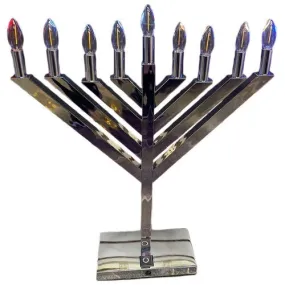 6' Mirror Chrome Indoor/Outdoor Commercial Menorah