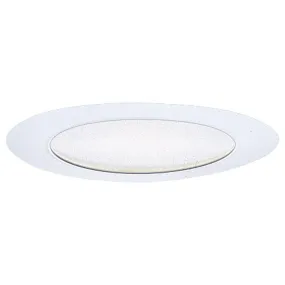 6" Shallow Flat Albalite Recessed Light Trim