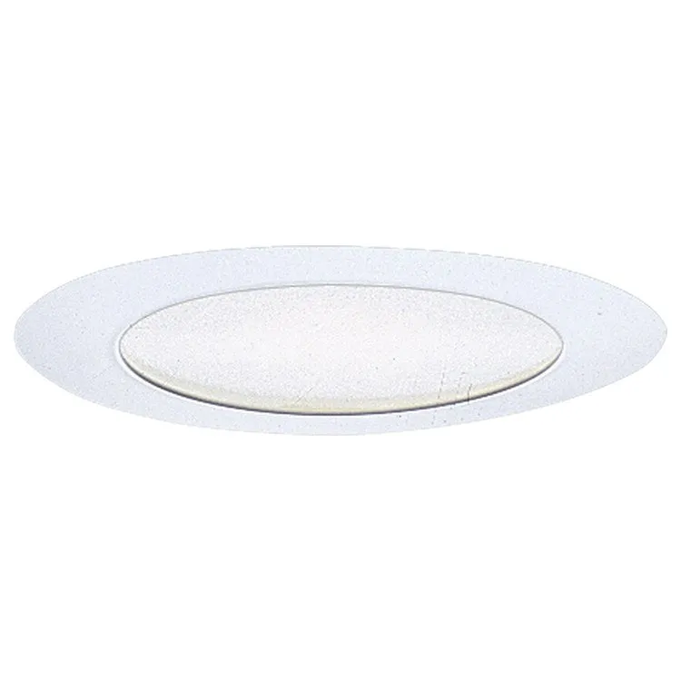 6" Shallow Flat Albalite Recessed Light Trim