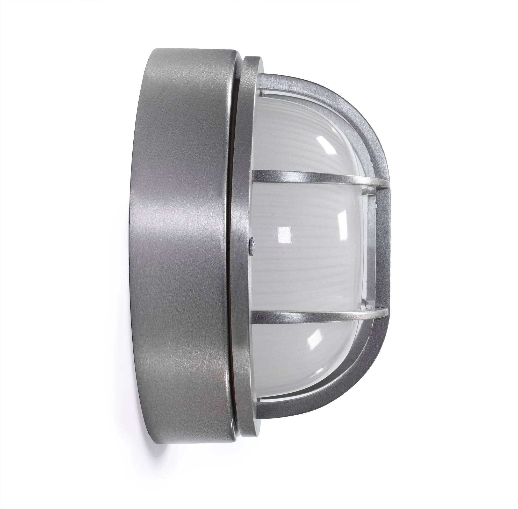 8” Round Integrated LED Nautical Bulkhead, 900 Lumens, 3K, in 3 Finishes