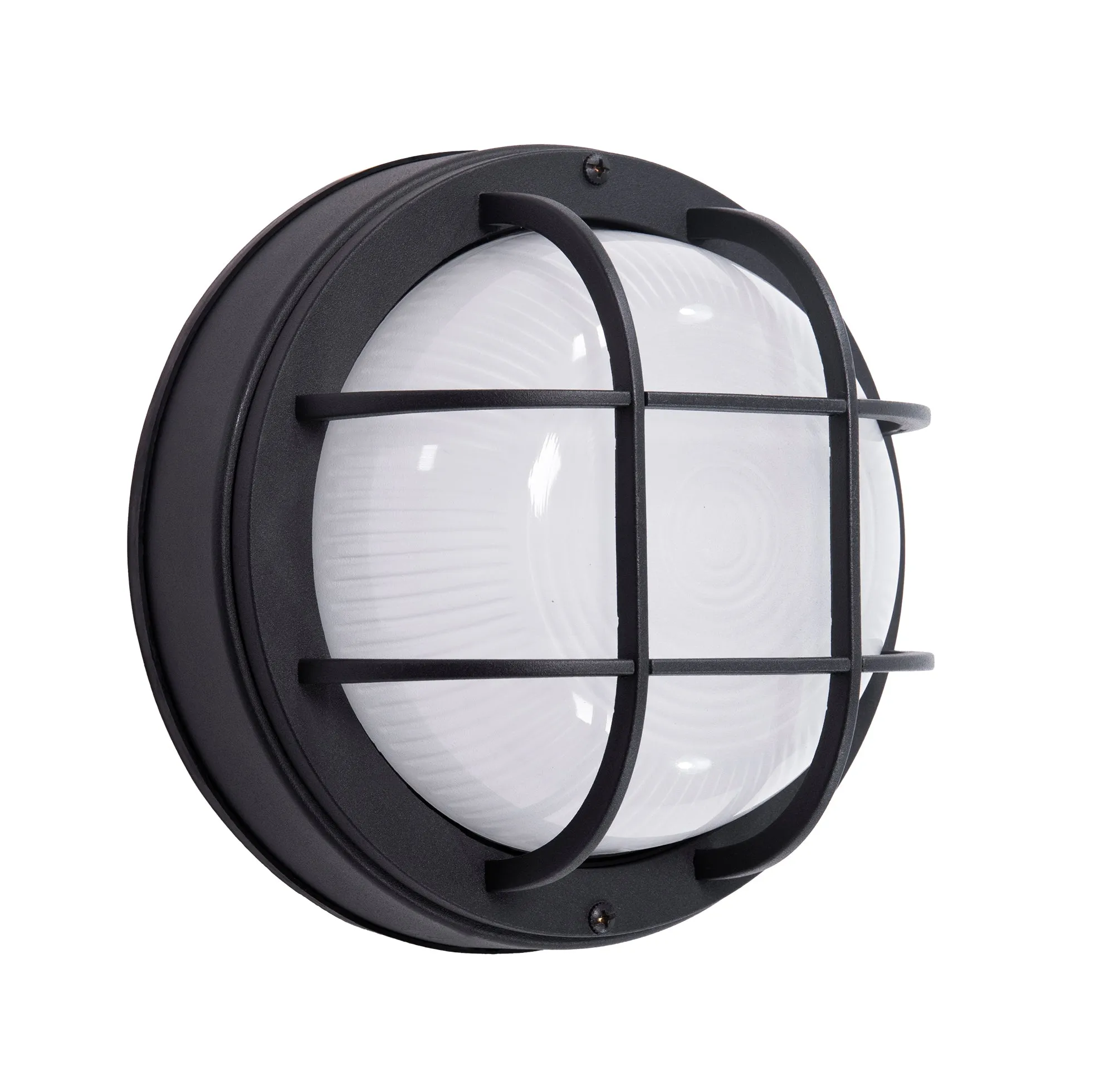 8” Round Integrated LED Nautical Bulkhead, 900 Lumens, 3K, in 3 Finishes