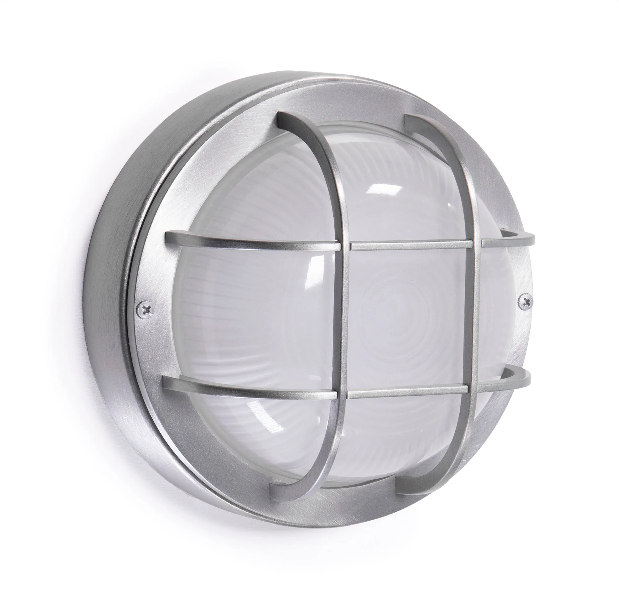 8” Round Integrated LED Nautical Bulkhead, 900 Lumens, 3K, in 3 Finishes