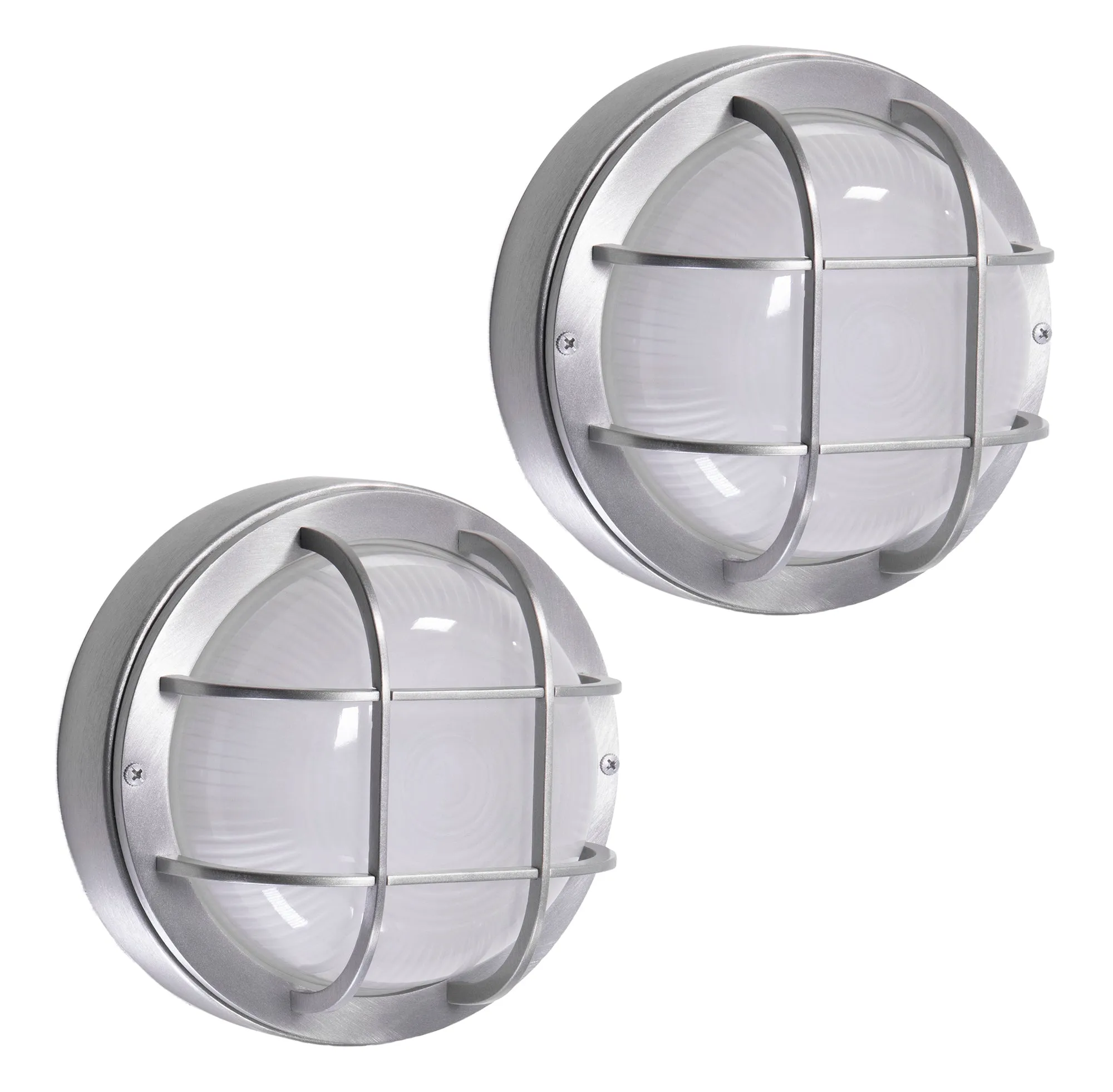 8” Round Integrated LED Nautical Bulkhead, 900 Lumens, 3K, in 3 Finishes