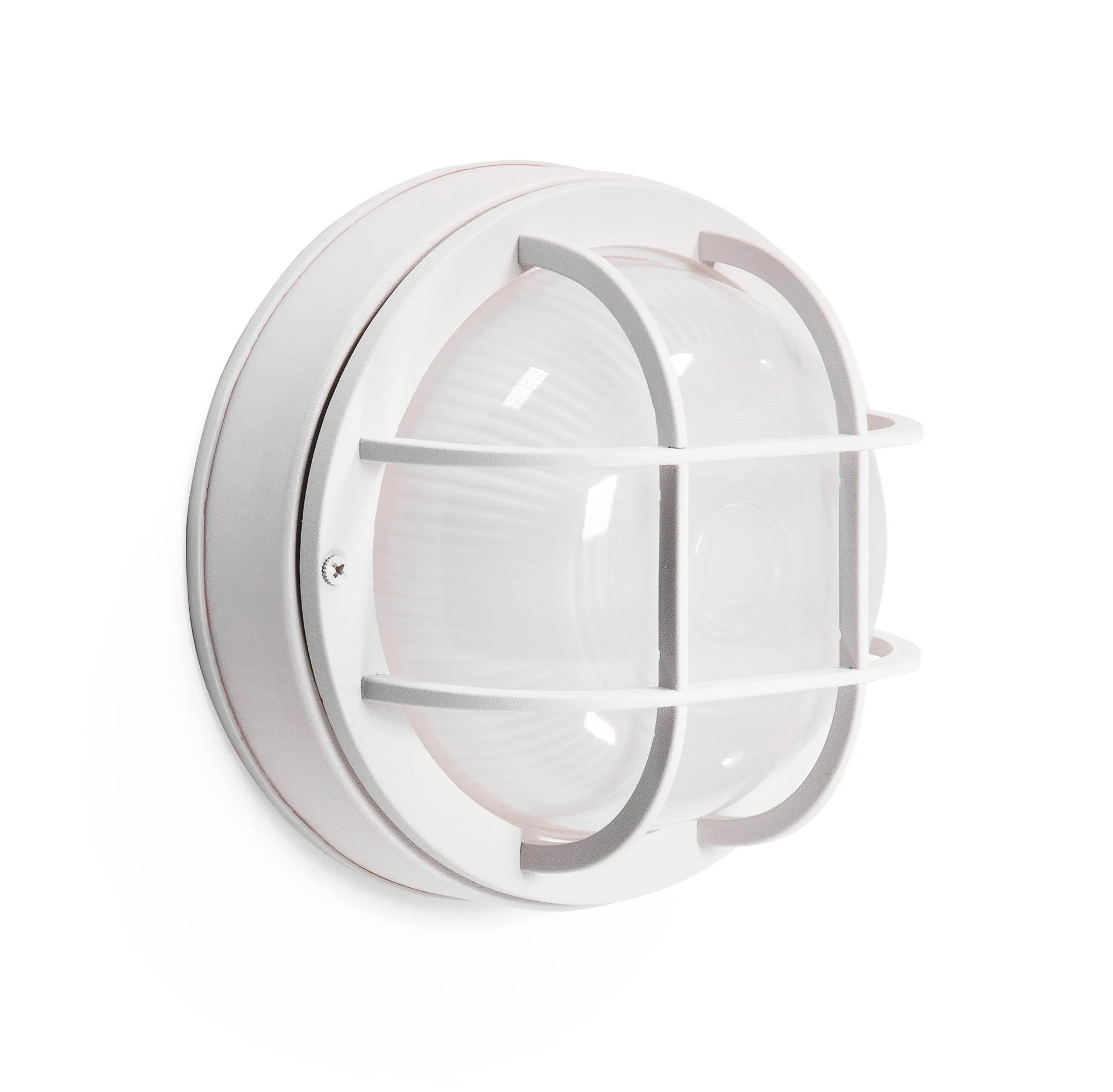 8” Round Integrated LED Nautical Bulkhead, 900 Lumens, 3K, in 3 Finishes