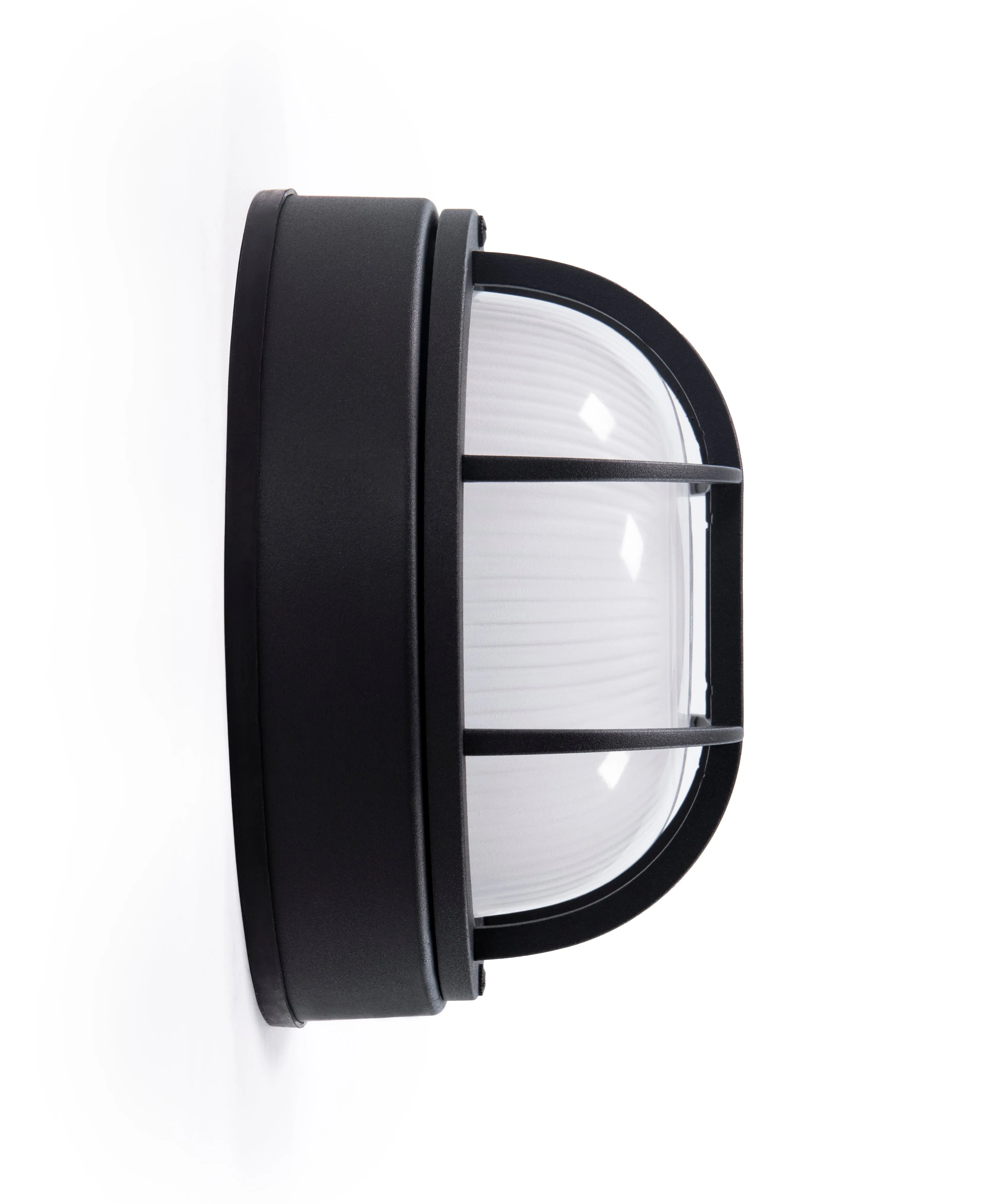 8” Round Integrated LED Nautical Bulkhead, 900 Lumens, 3K, in 3 Finishes