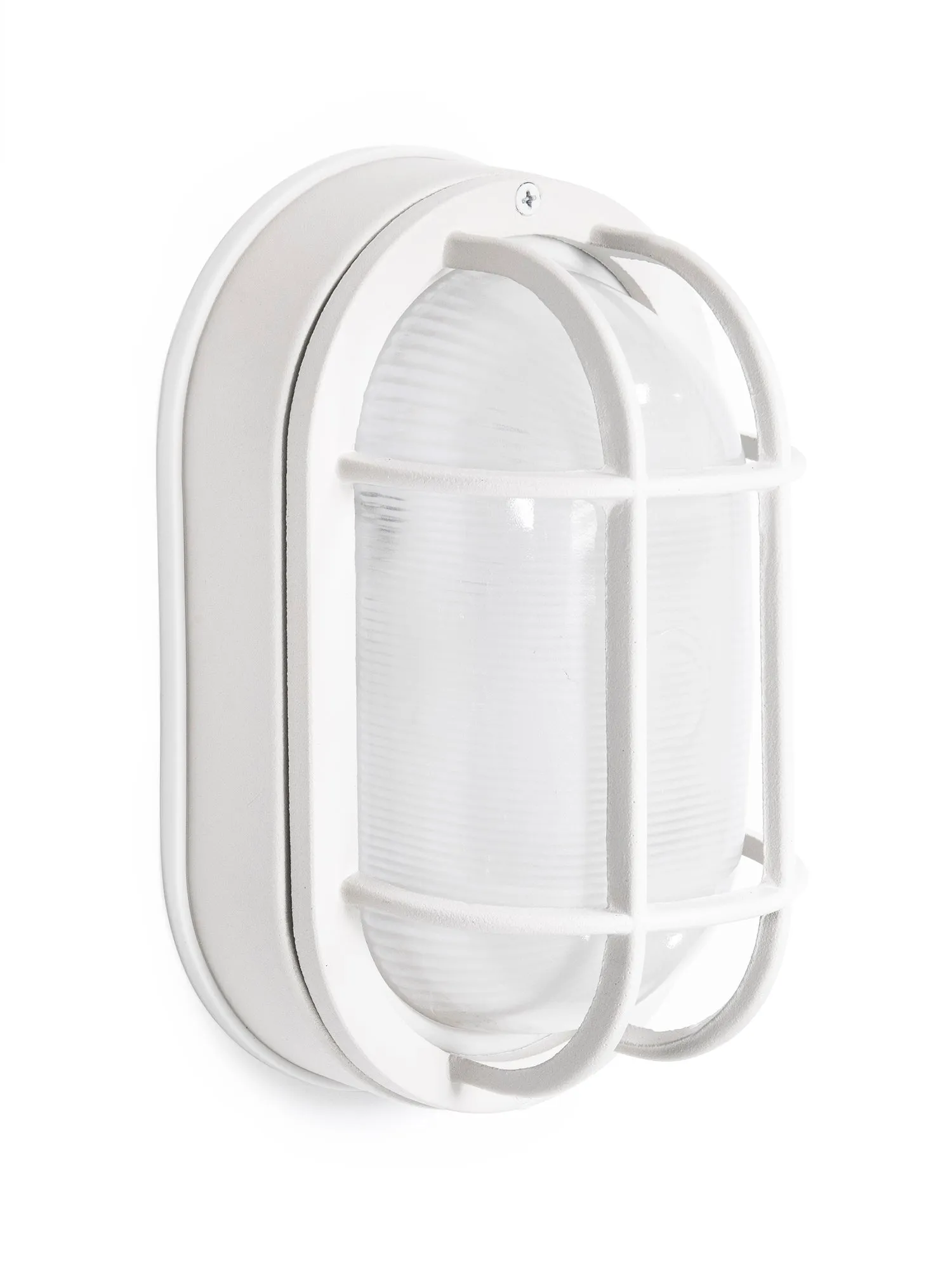 8.5” Oval Integrated LED Nautical Bulkhead, Wall or Ceiling Mount, 800 Lumens, 3K, Frosted Glass, in 3 Finishes