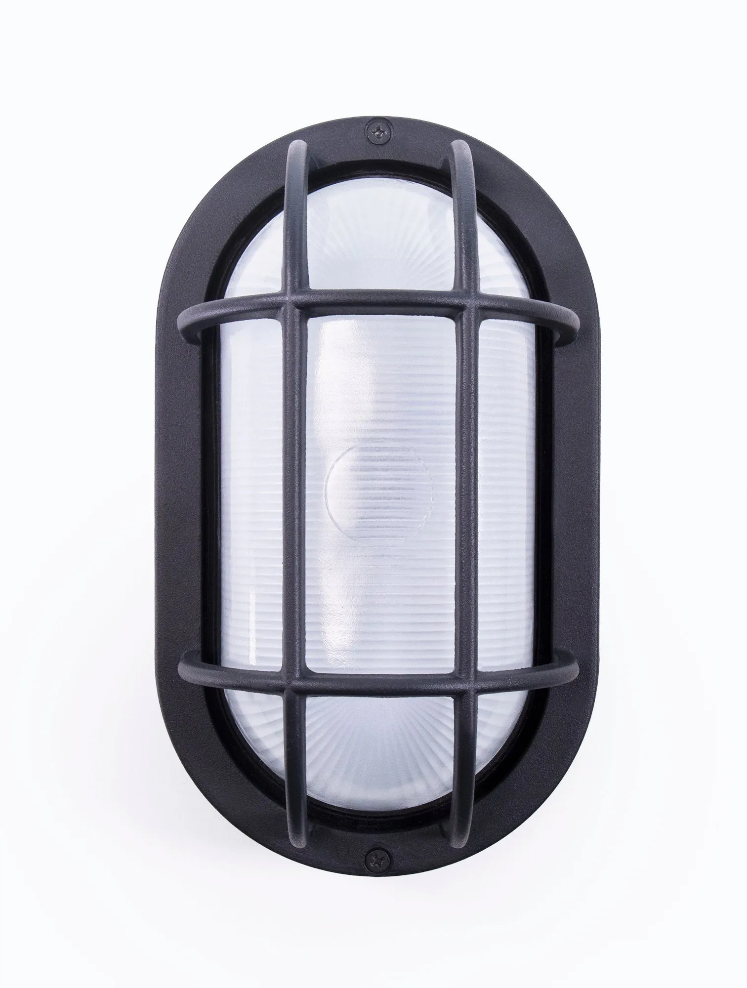 8.5” Oval Integrated LED Nautical Bulkhead, Wall or Ceiling Mount, 800 Lumens, 3K, Frosted Glass, in 3 Finishes