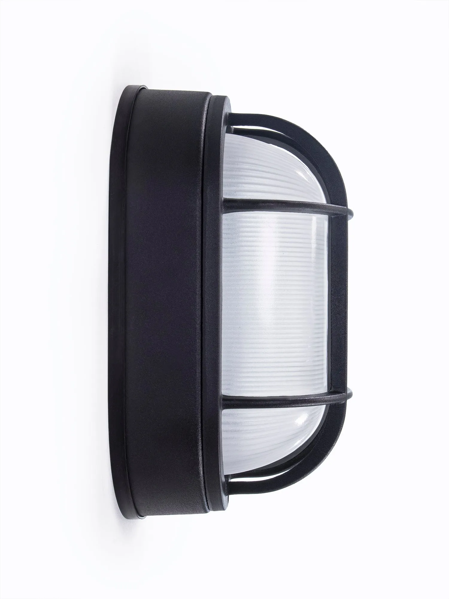 8.5” Oval Integrated LED Nautical Bulkhead, Wall or Ceiling Mount, 800 Lumens, 3K, Frosted Glass, in 3 Finishes