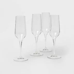 8oz 4pk Glass Atherton Champagne Glasses - Threshold