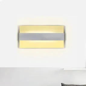 9" Acrylic Rectangular LED Wall Lamp White Sconce Light for Bedroom