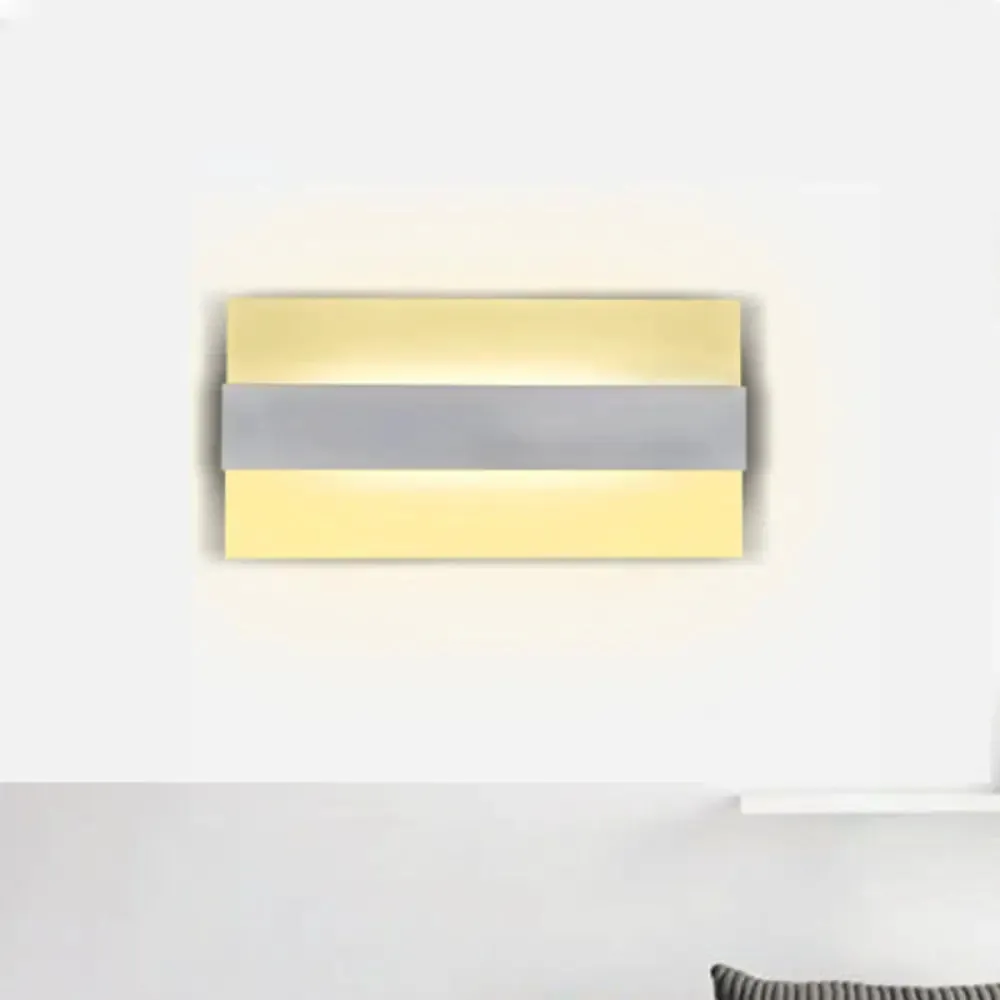 9" Acrylic Rectangular LED Wall Lamp White Sconce Light for Bedroom